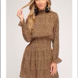 She & Sky Leopard Print Mini Dress